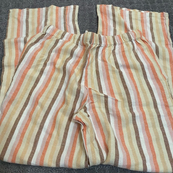 Urban Outfitters Chance Striped Linen Pull-On Wide-Leg Pant Size XS - Picture 6 of 6